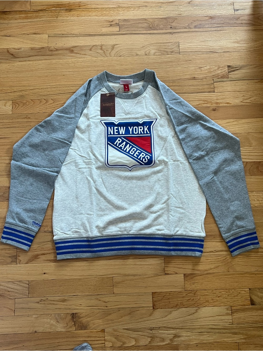 New York Rangers Mitchell & Ness Raglan Sweater